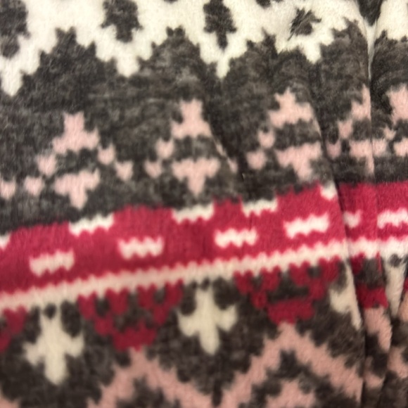 Nautica Women's 2 Piece Silky Stretch Fleece Pajama Sleepwear Set Grey pink new - Picture 8 of 8